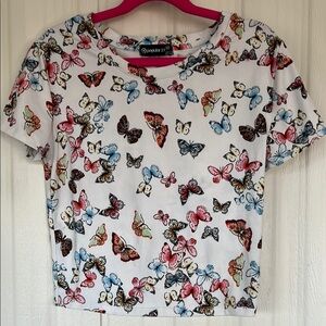 Popular 21  BUTTERFLY Print Shirt - Multicolor Kids M